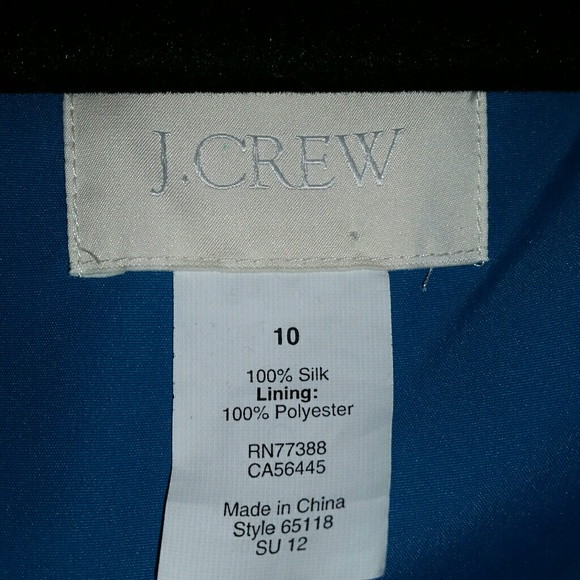 Teal JCrew Macie Dress in Silk Chiffon - Picture 4 of 7